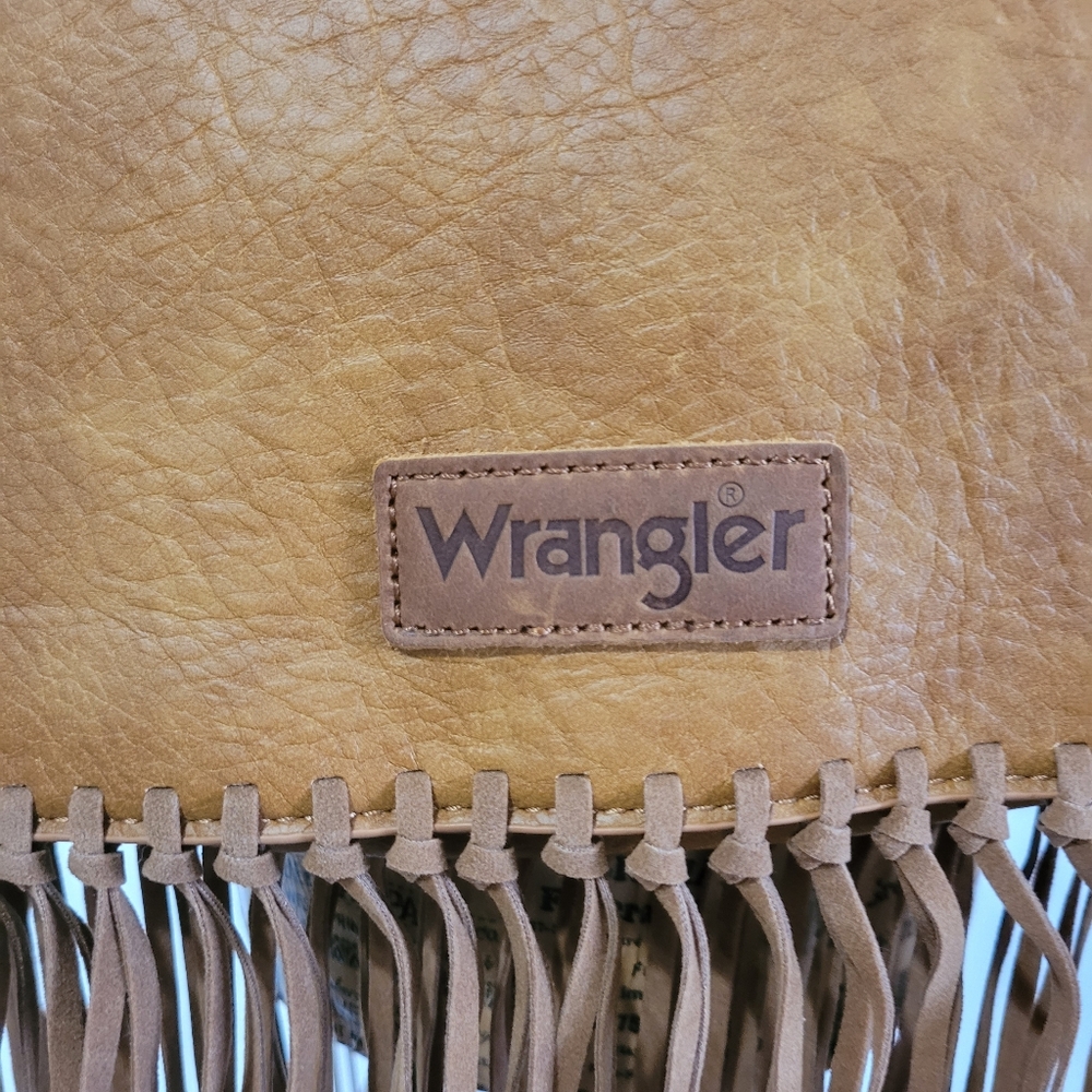 Wrangler Camel Fringe Shoulder Bag - Picture 4 of 10